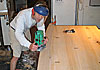 Knot Trestle Table: shaping